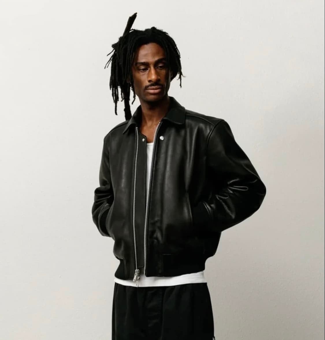 stussy flight leather jacket 상품이미지1