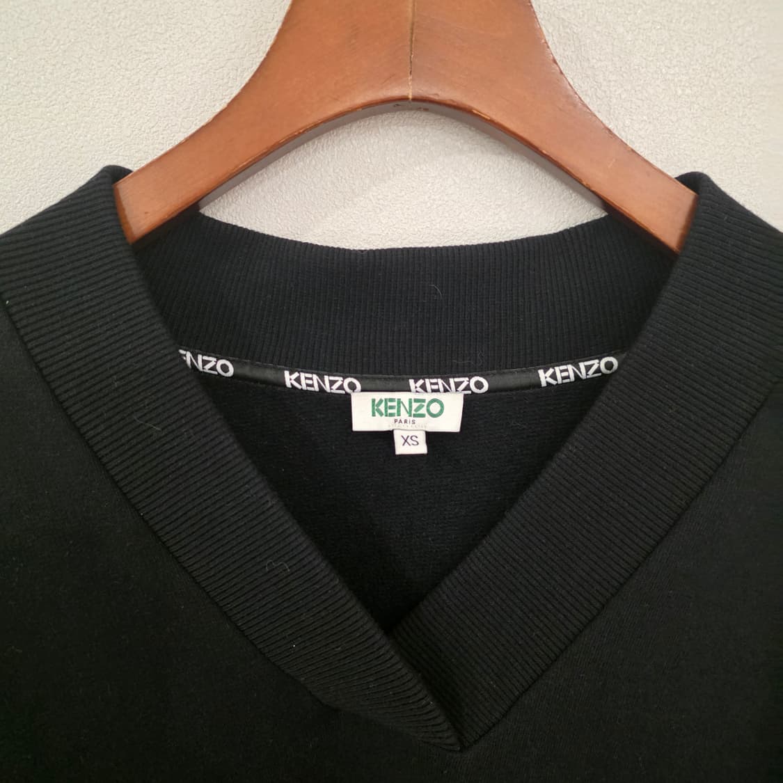 KENZO 겐조 블랙 V넥 롱 원피스 XS 상품이미지6