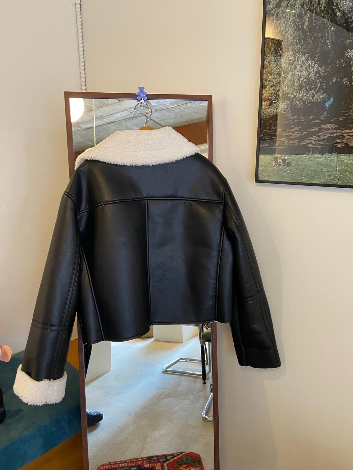 MIXXO 미쏘 페이크레더 크롭 무스탕 상품이미지6