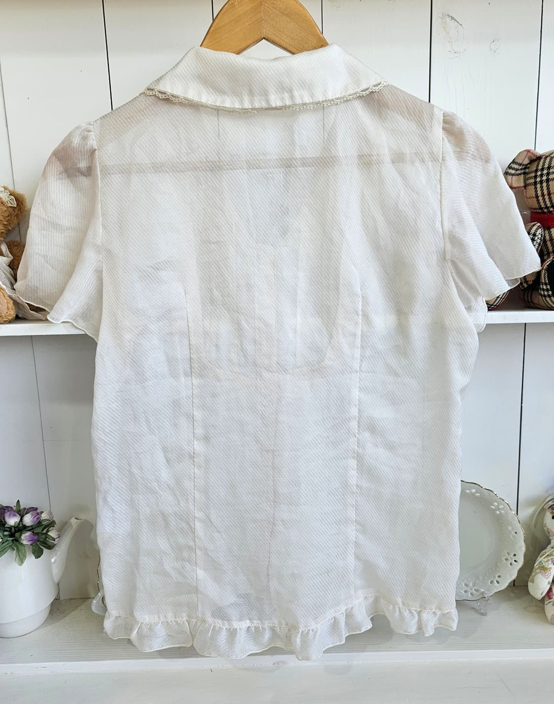 axes femme 프릴 카라 블라우스 상품이미지5