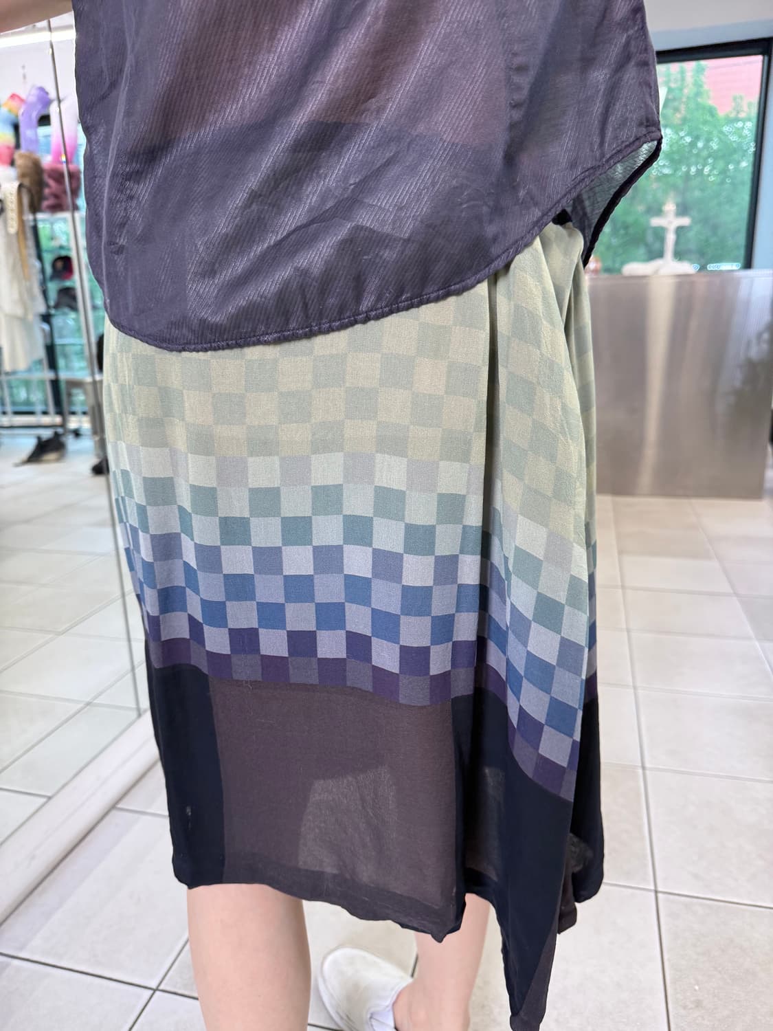 silk block skirt 상품이미지4