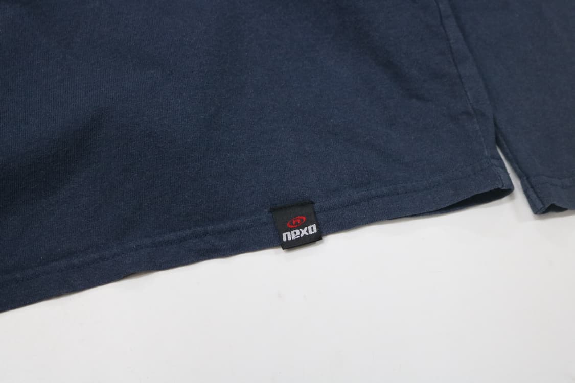 NEXO 넥소 빈티지 디지털 매트릭스 그래픽 네이비 롱 슬리브 상품이미지4