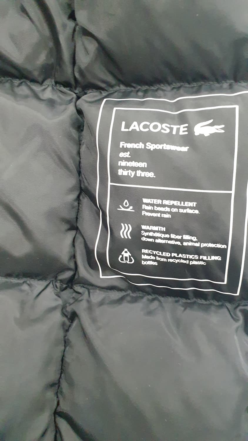 라코스테 남성 에코다운 롱패딩 FR 52 상품이미지8
