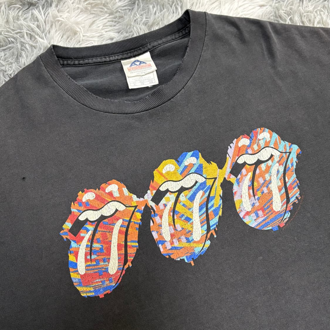 빈티지 롤링스톤즈 Licks 티셔츠 faded 상품이미지4