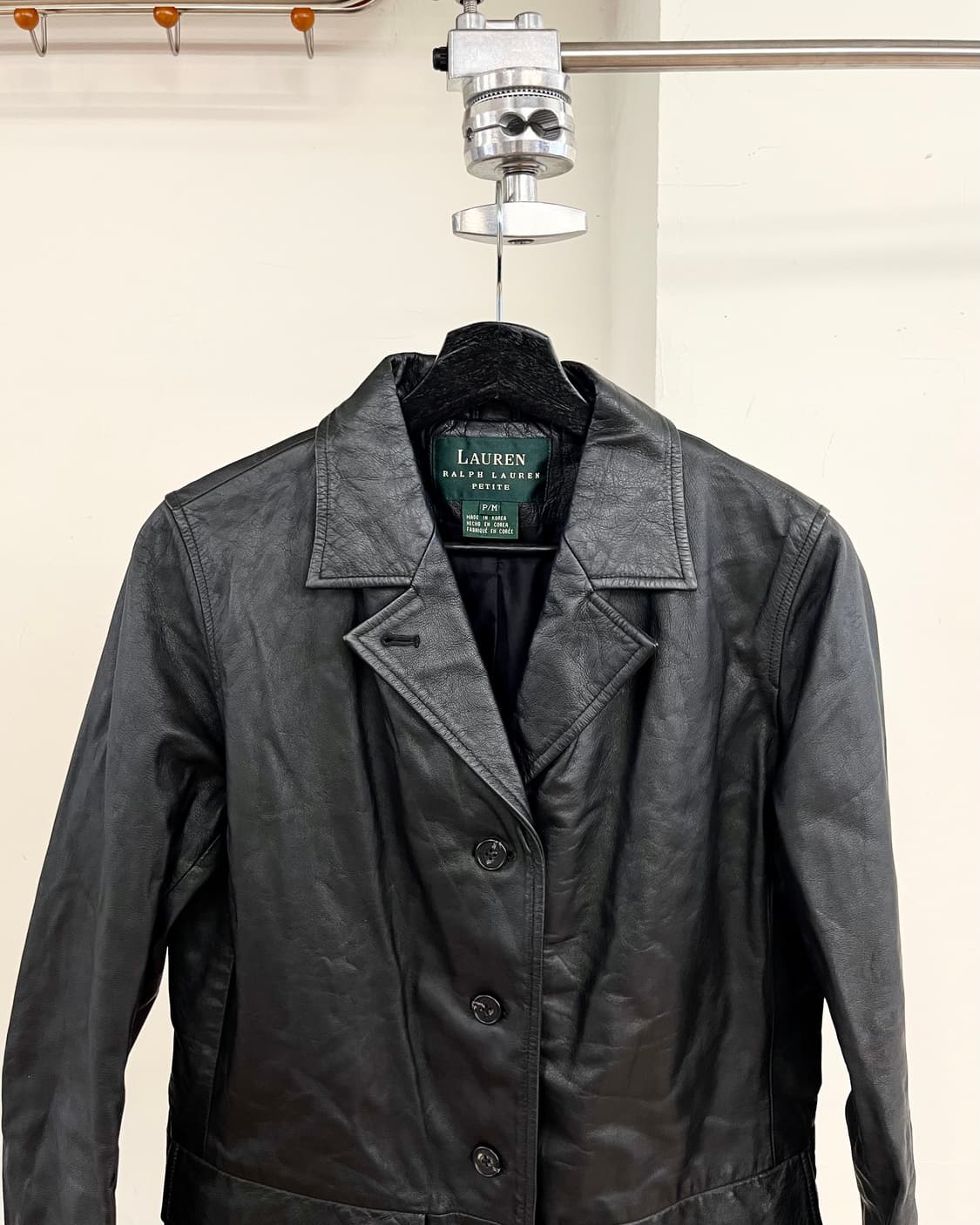 랄프로렌 블랙 레더 블레이저 자켓 상품이미지2