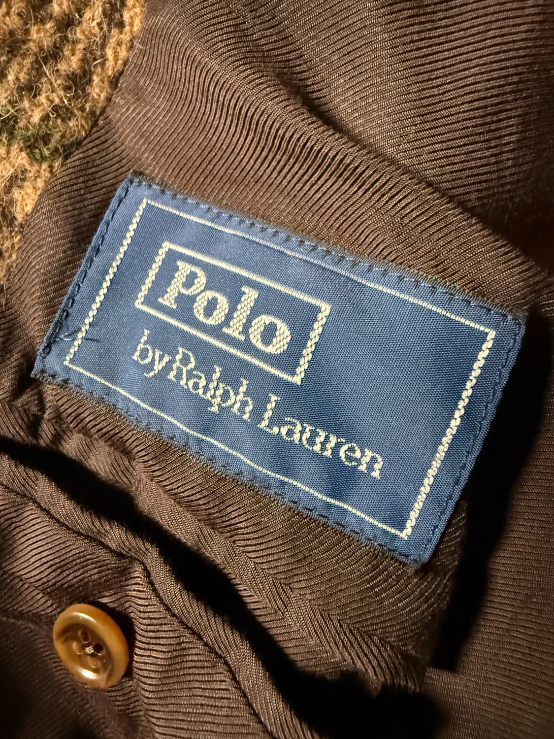 38R 폴로 랄프로렌 더블 브레스티드 트위드 코트 브라운 체크 상품이미지8