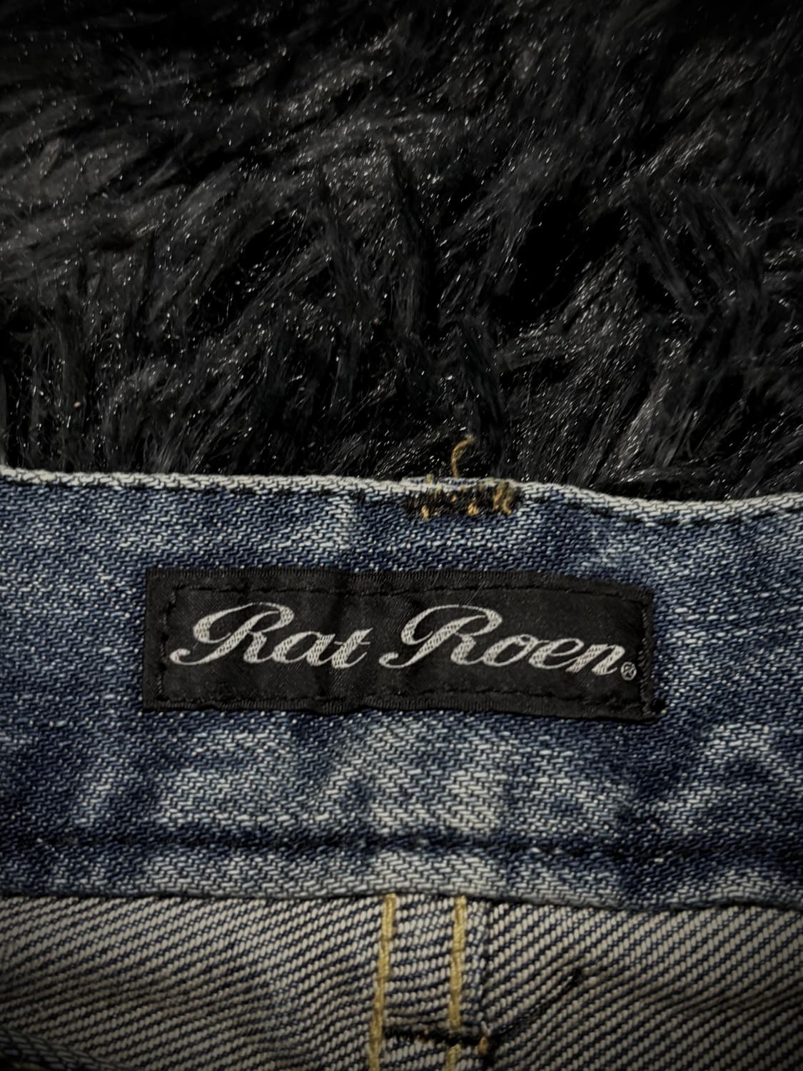 Rat Roen 스터드 링 디스트로이드 부츠컷 데님팬츠 상품이미지9