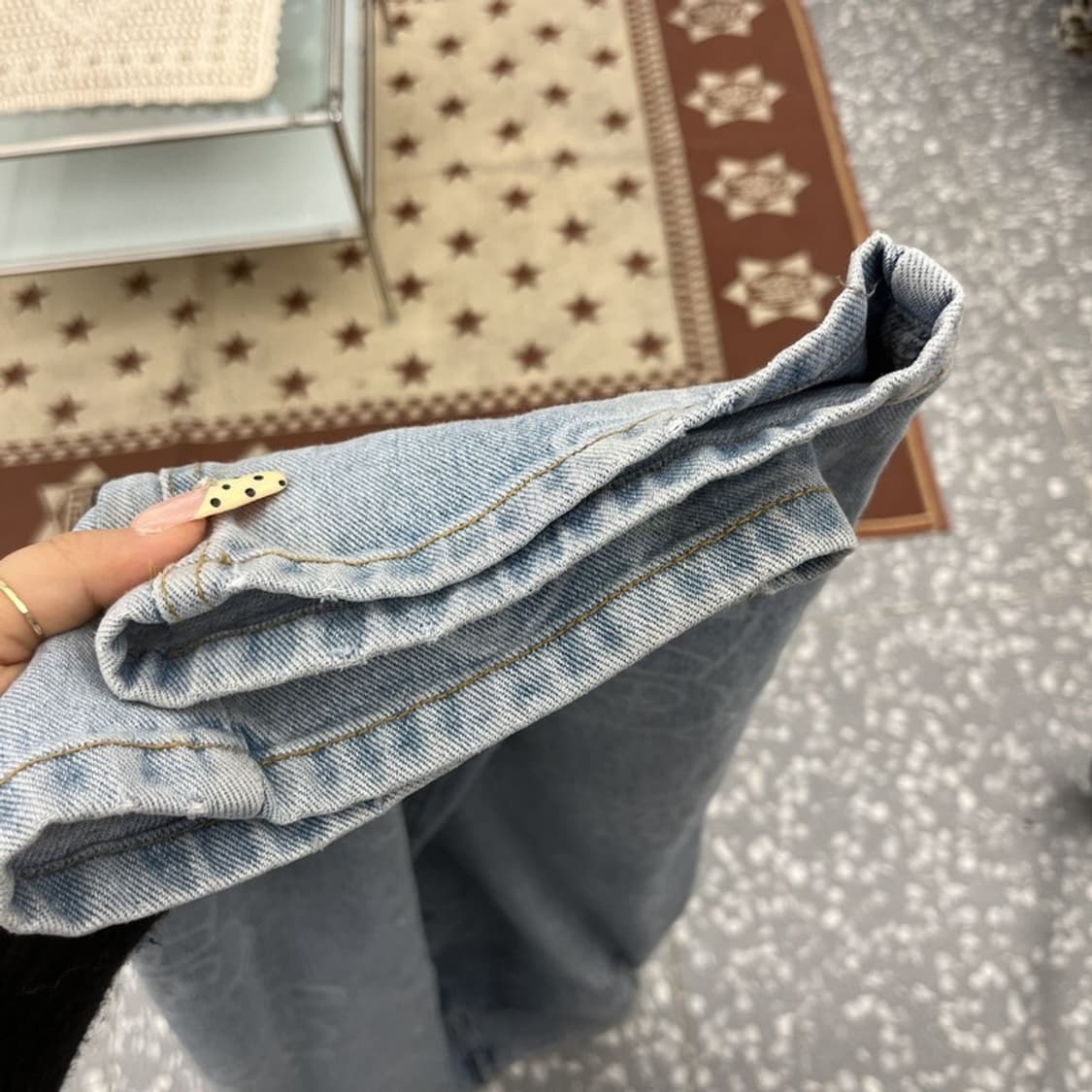 아크메드라비 스트릿 키치 베어 패턴 연청 데님팬츠 1 C09928 상품이미지7