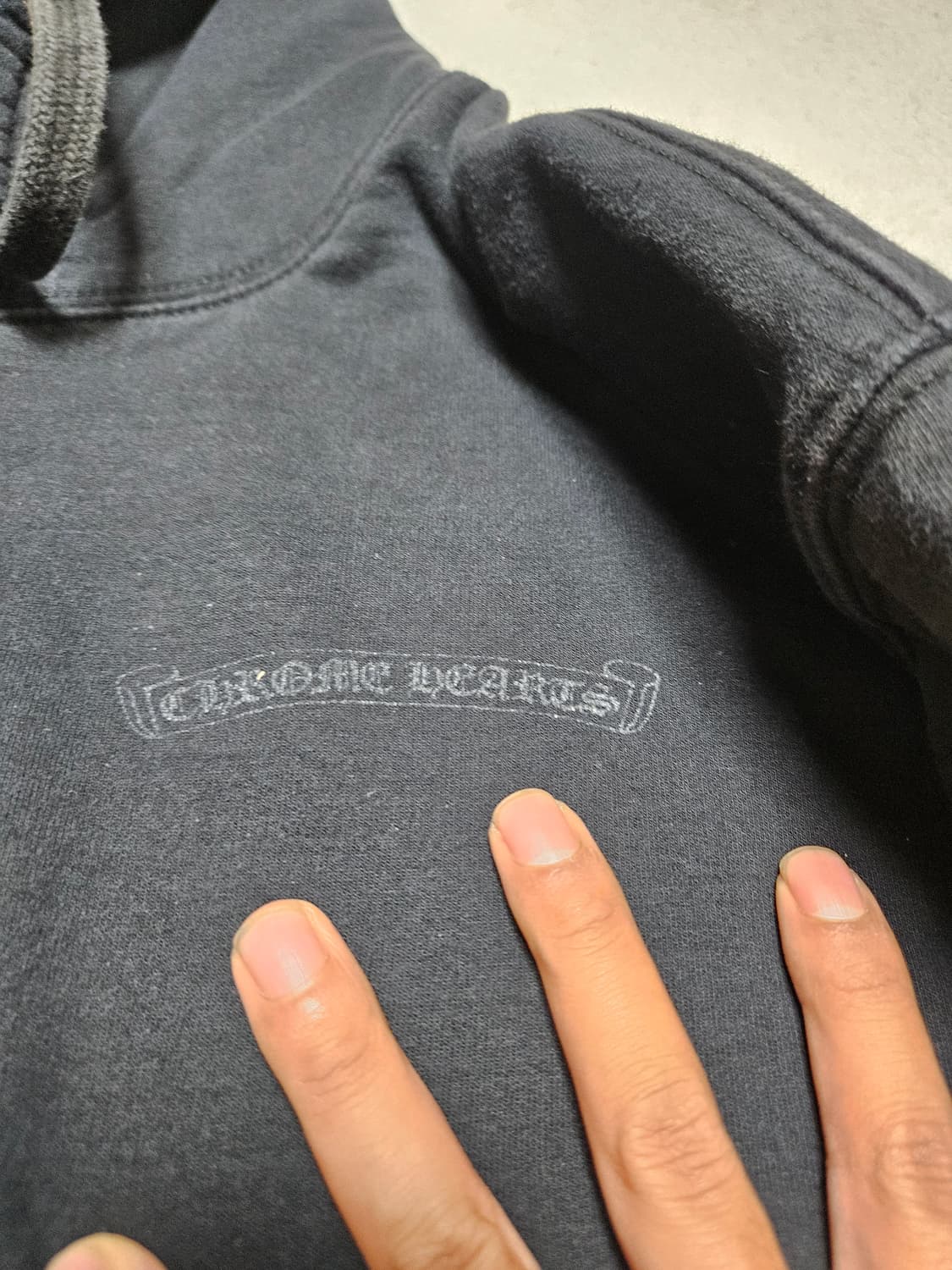 [M] 크롬하츠 헤비웨이트 스크롤로고 후드집업 상품이미지4