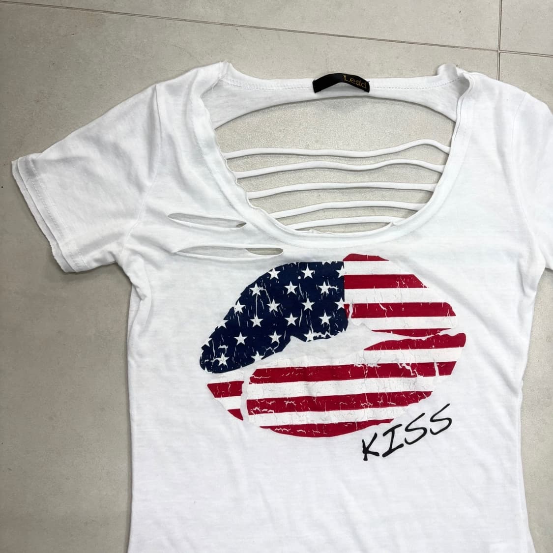 Vintage Destroyed damage usa T-shirt 상품이미지4