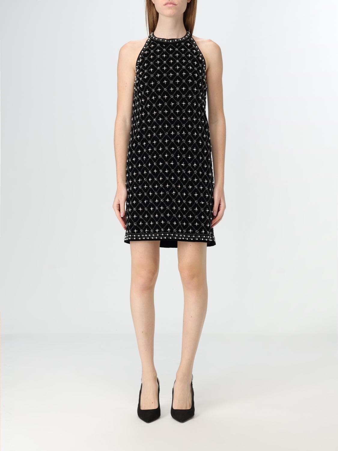 트윈셋 벨벳 쥬얼 홀터넥 원피스(새제품)  상품이미지5