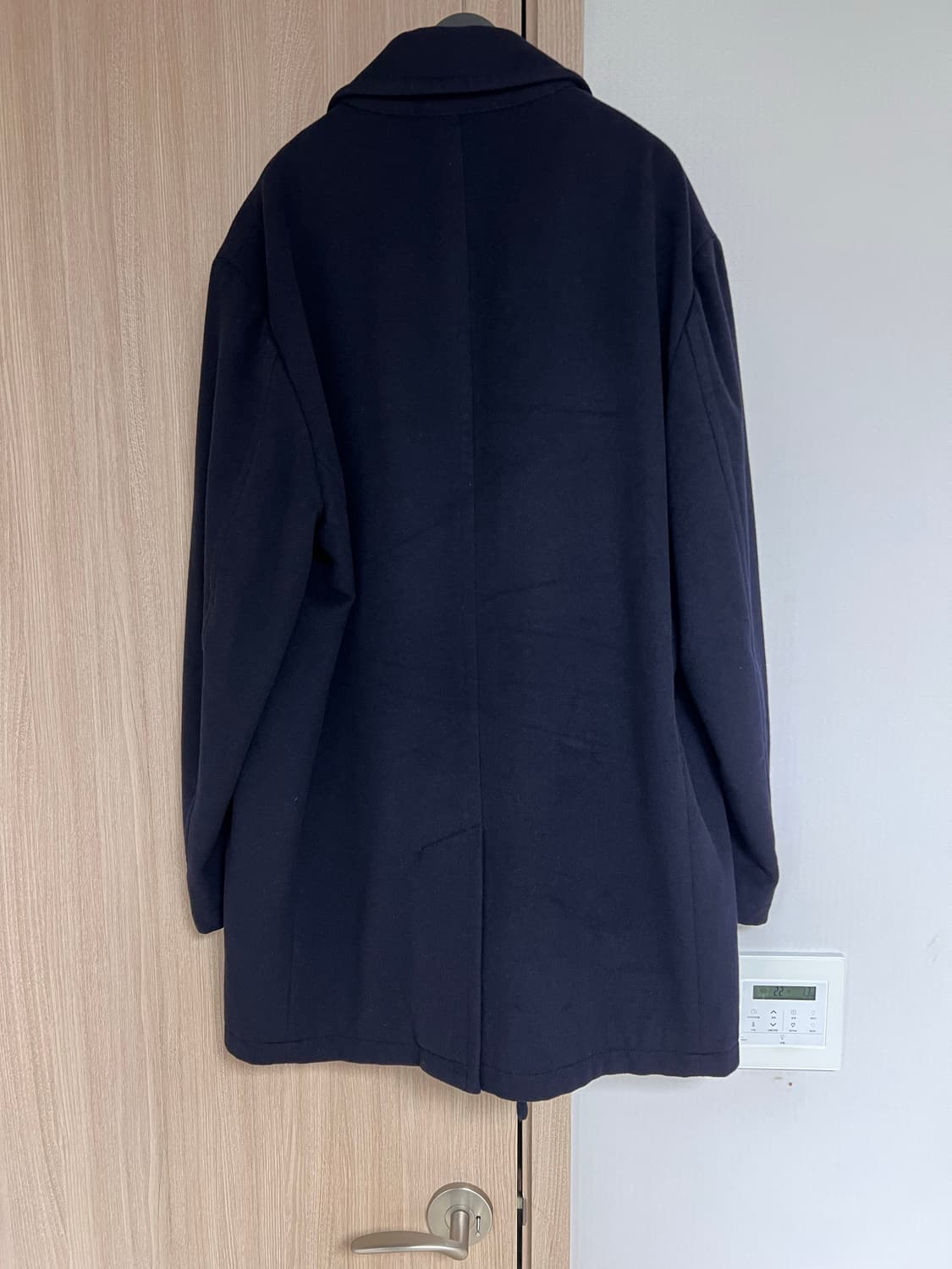 일본제 울 코트 네이비 상품이미지2