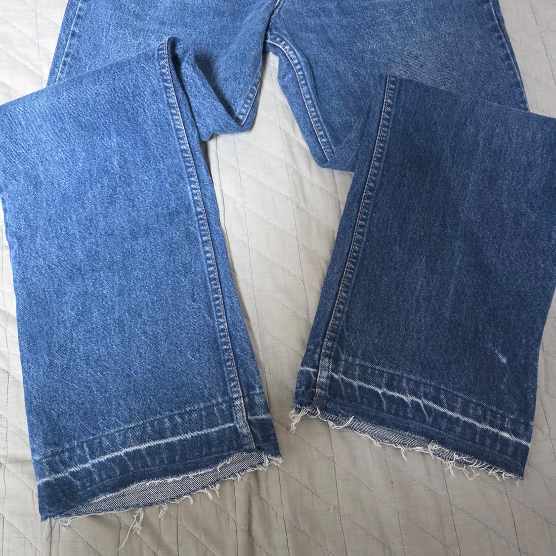 [38X32] 80s 리바이스 517 부츠컷 데님 인디고3 컷팅 오렌지탭 상품이미지3