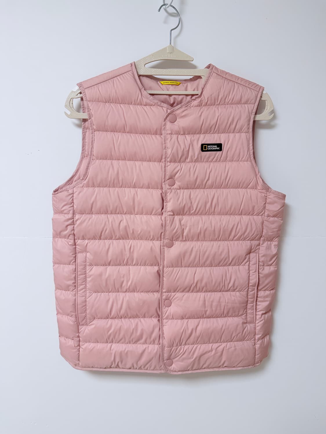 🧥 내셔널지오그래픽 덕다운 경량 패딩 조끼 (핑크 / 150) 상품이미지1