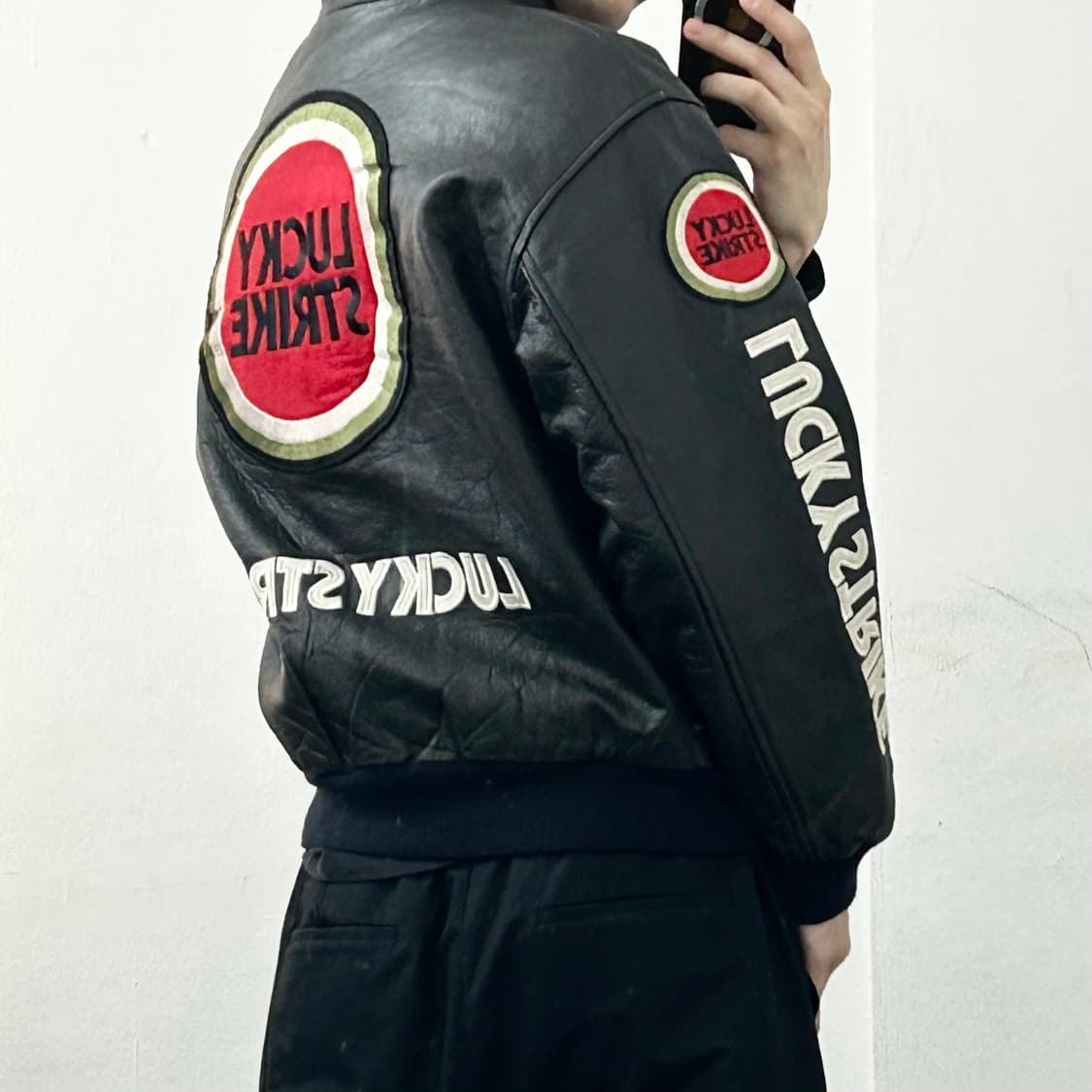 Lucky Strike 소가죽 봄버 자켓 상품이미지3