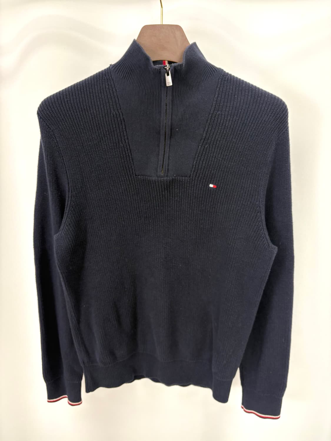  [M]타미힐피거 반집업 네이비 니트 상품이미지4