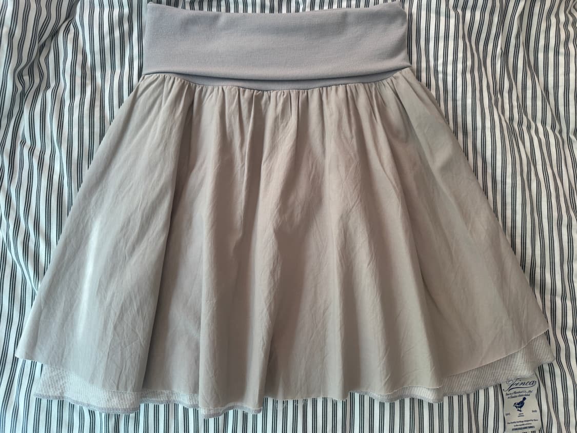 코이세이오 더블 셔링 스커트 그레이 2사이즈 상품이미지2