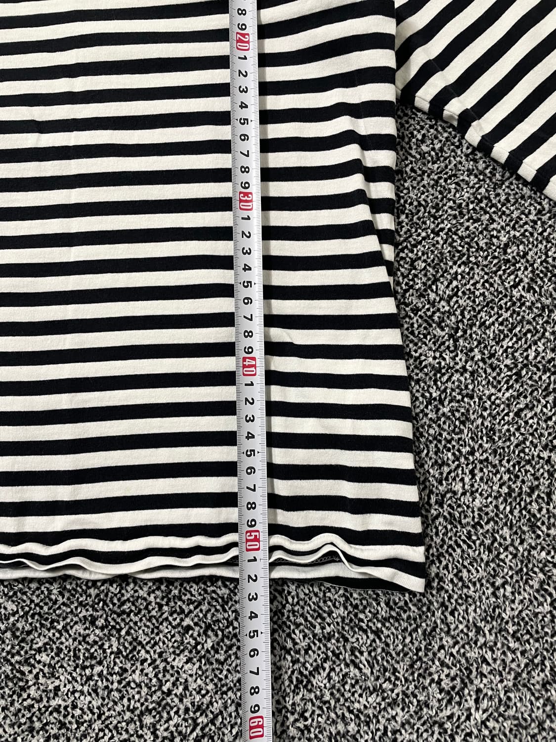 빈티지9. 꼼데가르송 플레이 스트라이프 롱슬리브 블랙 화이트 줄무늬 상품이미지4
