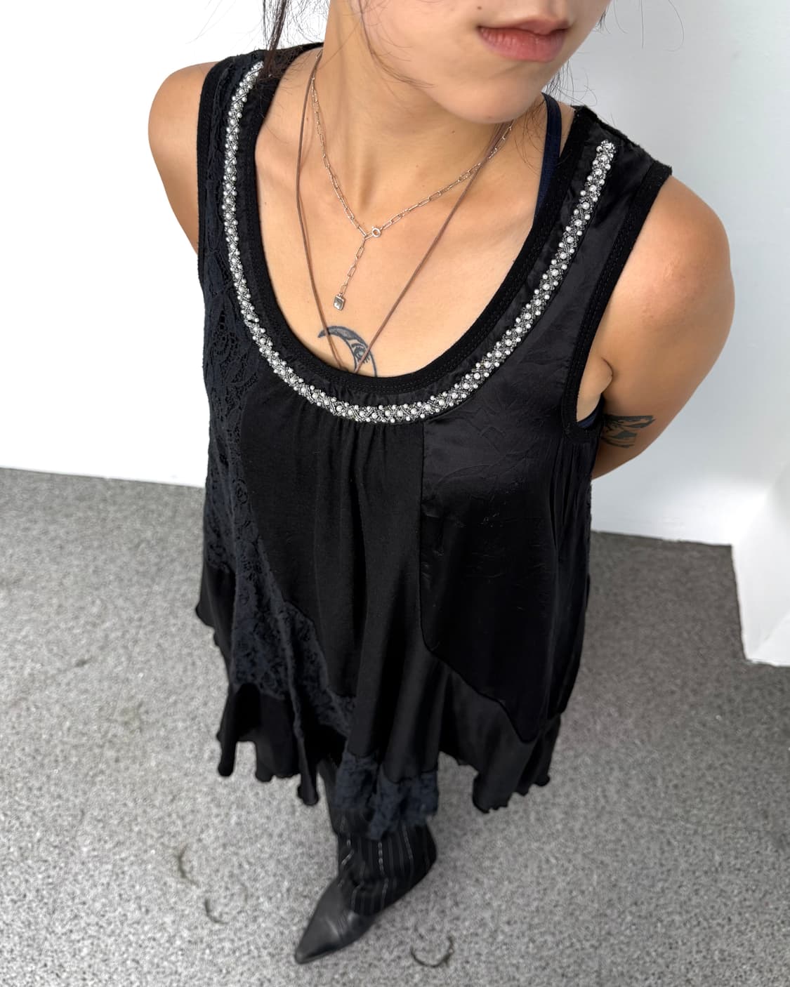 vintage asymmetrical panel dress 상품이미지1