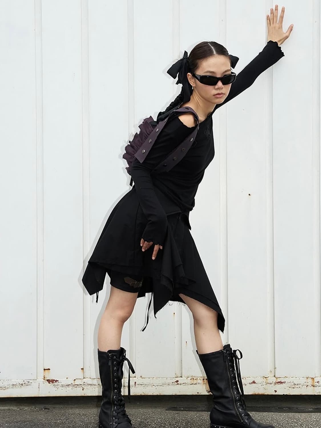 KUL kuel 큘 보호 러플 벨트 백 블랙 상품이미지3