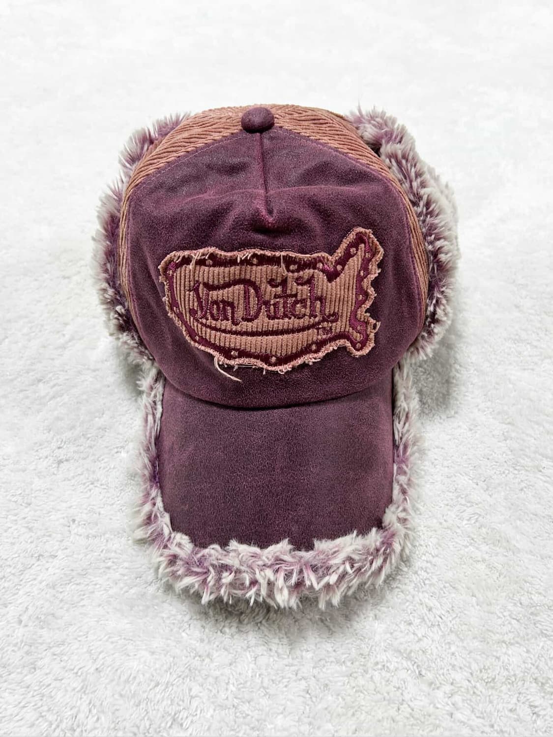 본더치 코듀로이 배색 핑크 트루퍼 햇 상품이미지3