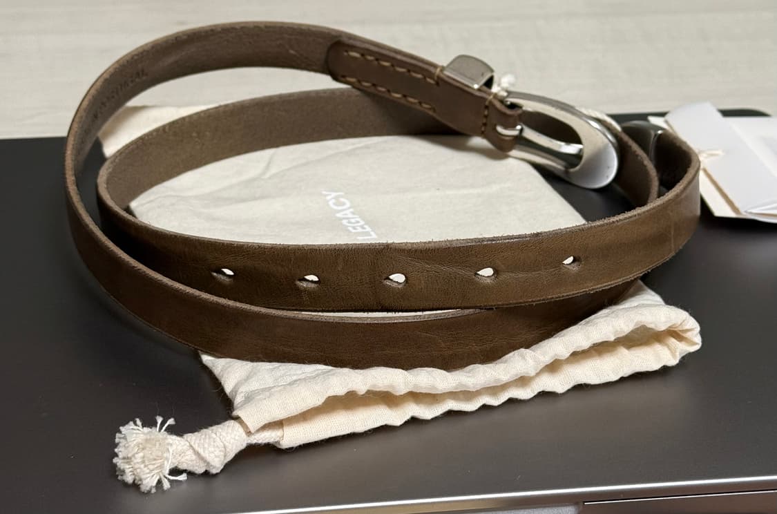 [90] 아워레가시 웨스턴 2cm 벨트 grau leather 상품이미지4