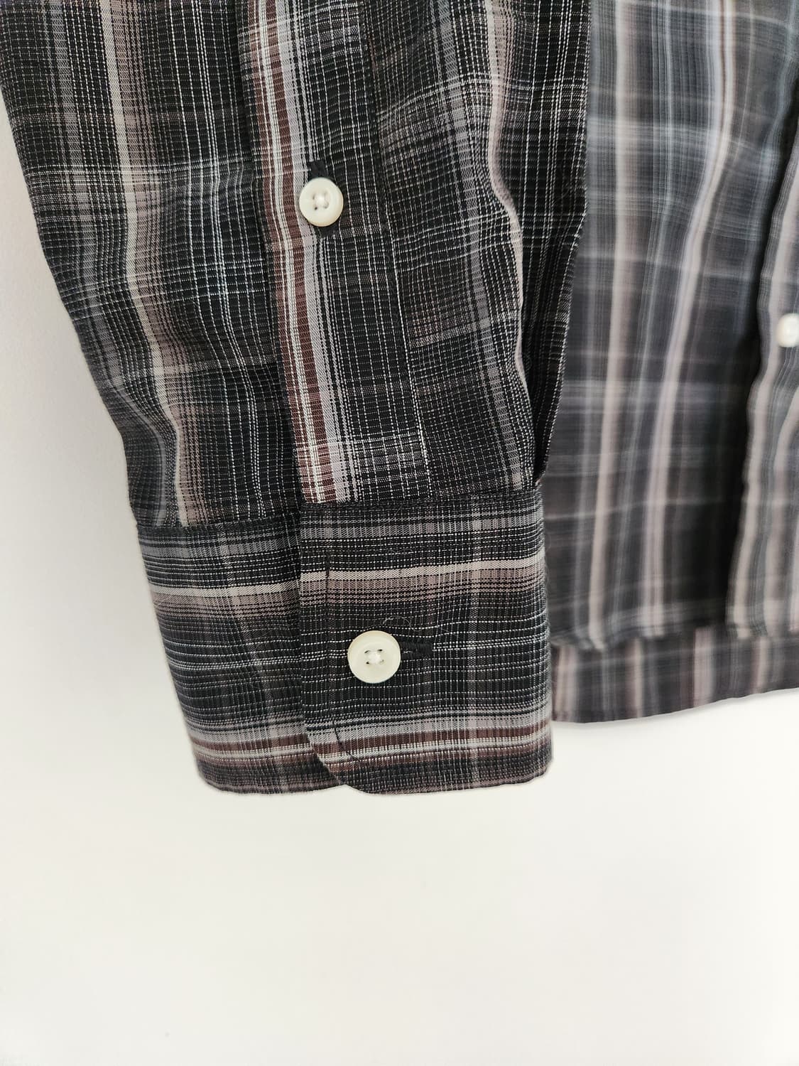 남자 일본 여름 체크 셔츠 L 상품이미지3