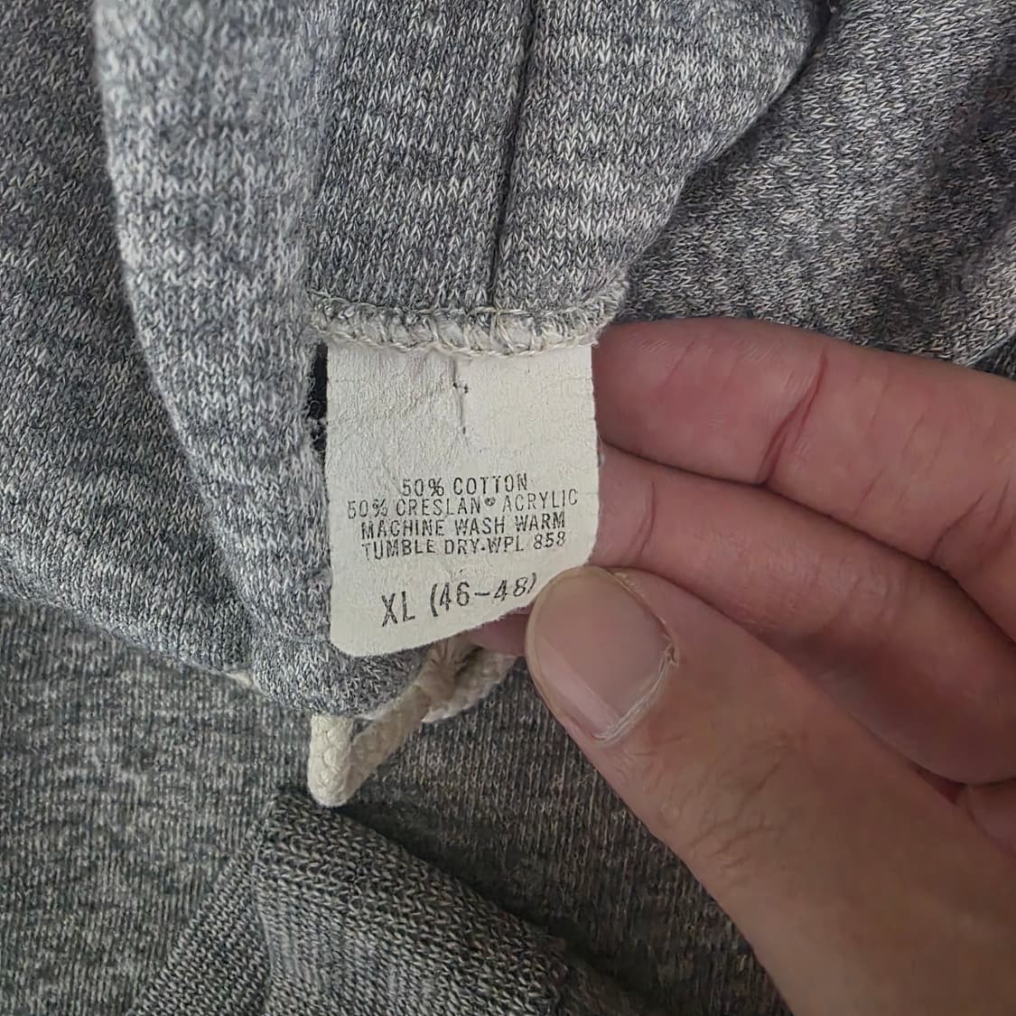 [XL] 60-70s 트루빈티지 노브랜드 후드티 멜란지 그레이 상품이미지6