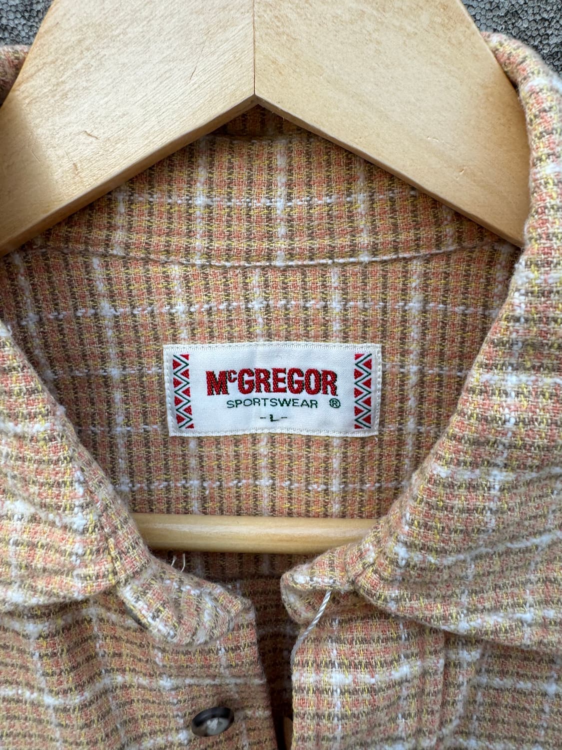 맥그리거 체크 패턴 포켓 빈티지 플란넬 셔츠 L 상품이미지4