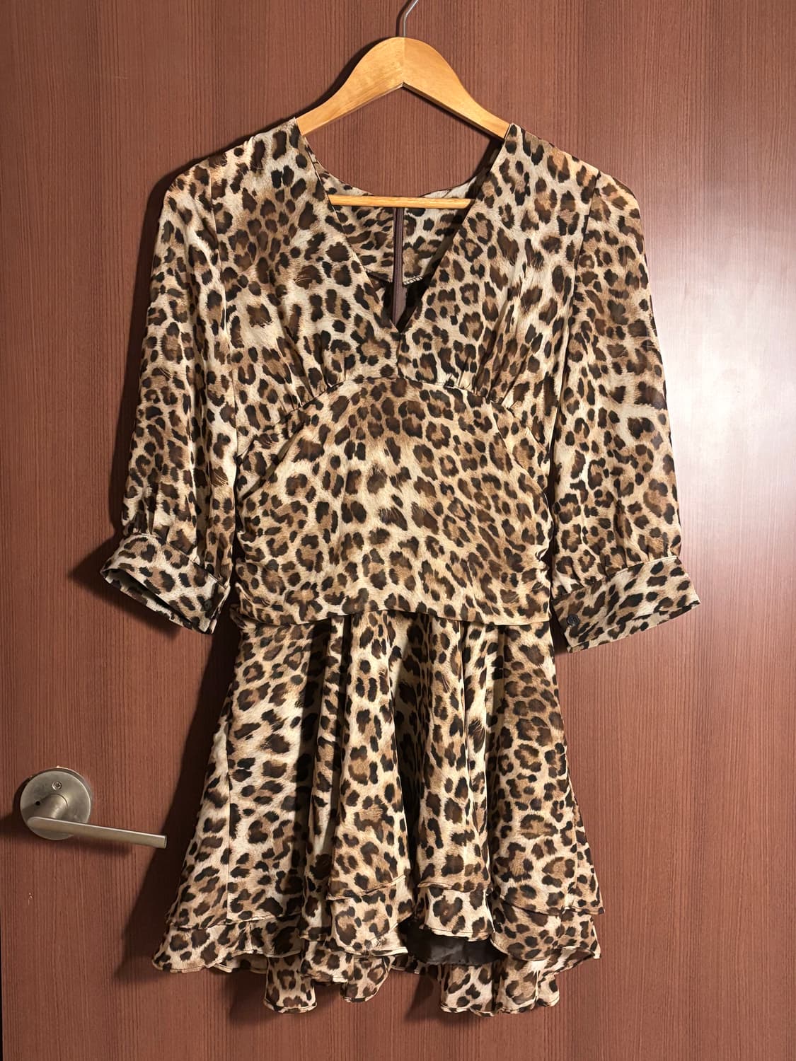 레오파드 쉬폰 원피스 상품이미지1