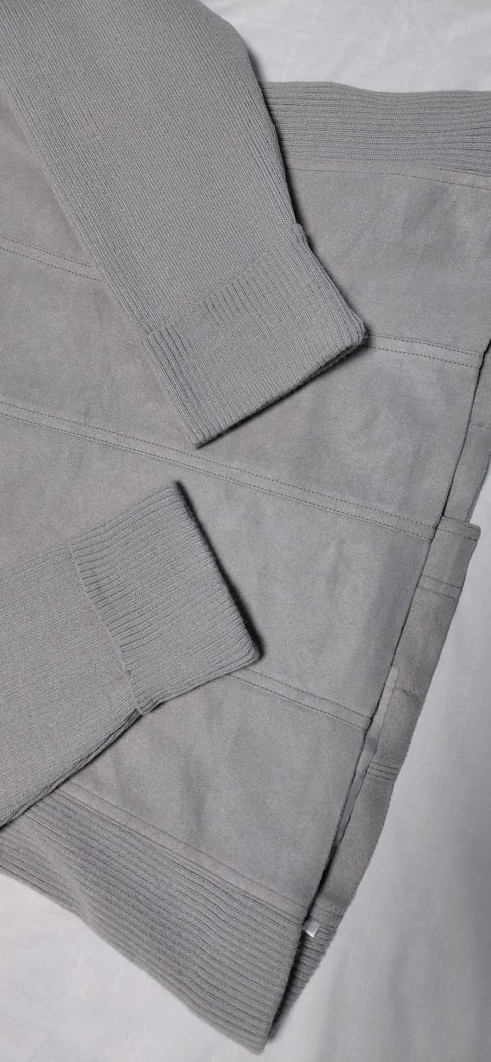 [L] 일본 브랜드 FROHLICH 니트 배색 스웨이드 질감 자켓 상품이미지8