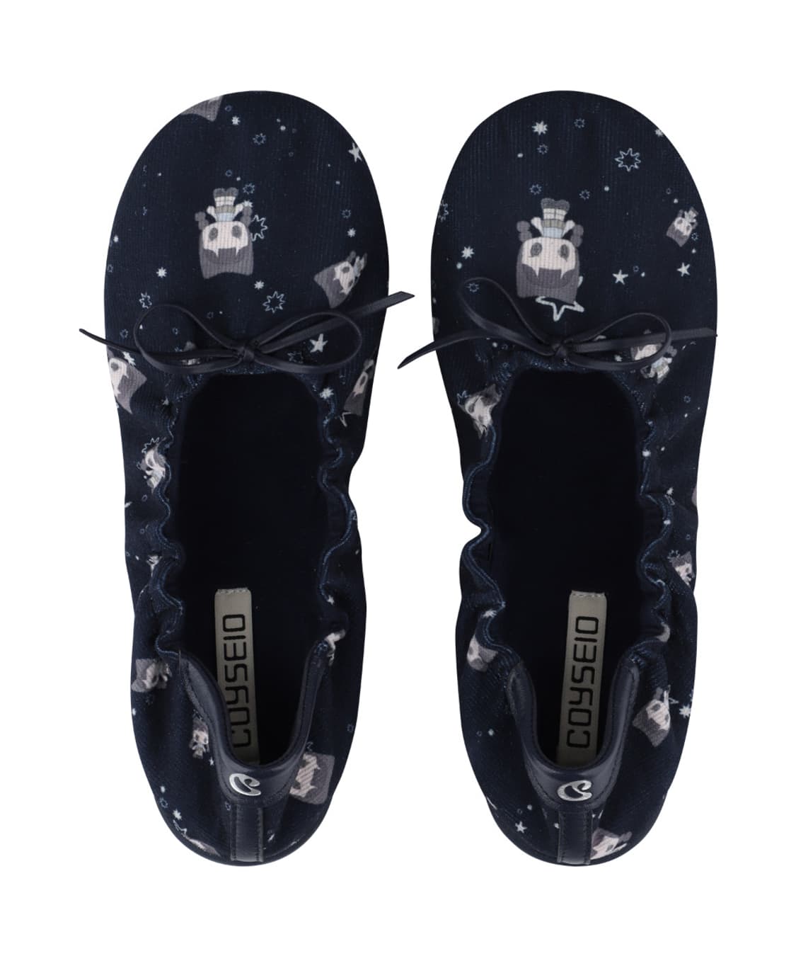 코이세이오 COYSEIO - SHIRRING FLAT SHOES NAVY 상품이미지1