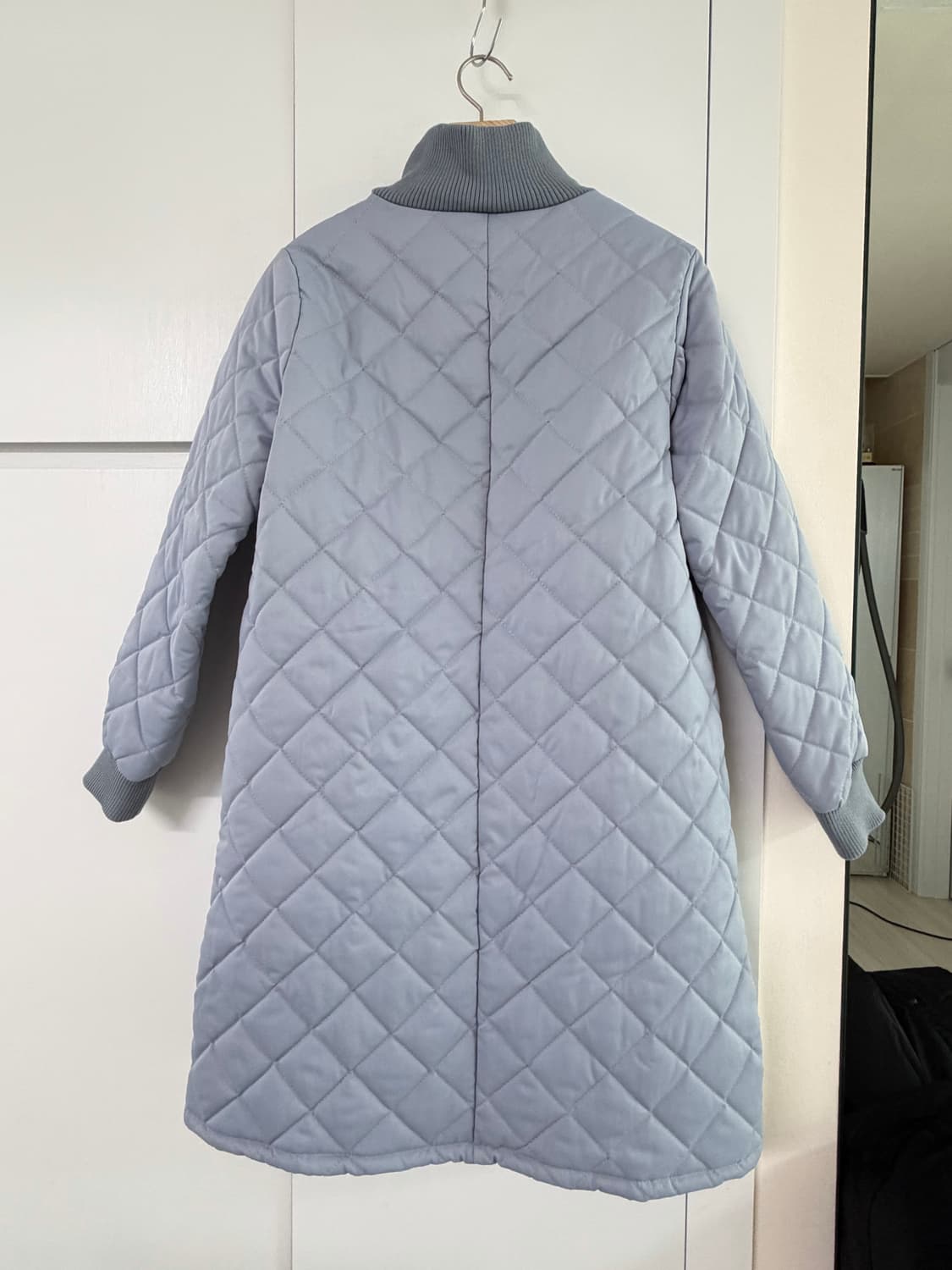 퀼팅 롱 코트 L 라일락 상품이미지2