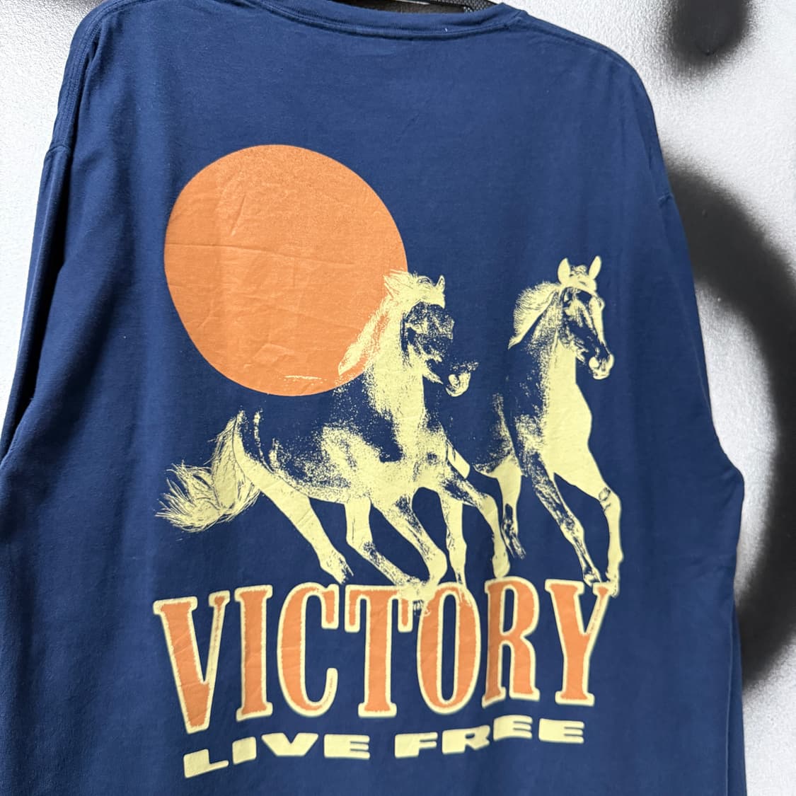 VTG USA 빈티지 웨스턴 빅 프린팅 롱슬리브 티셔츠 상품이미지4