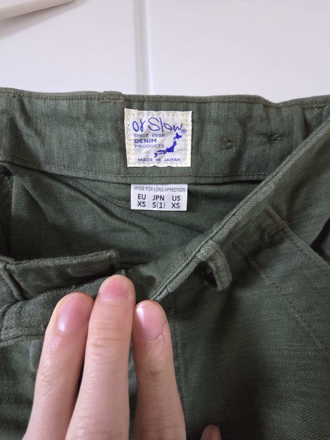 xs) 오어슬로우 퍼티그 팬츠 상품이미지3