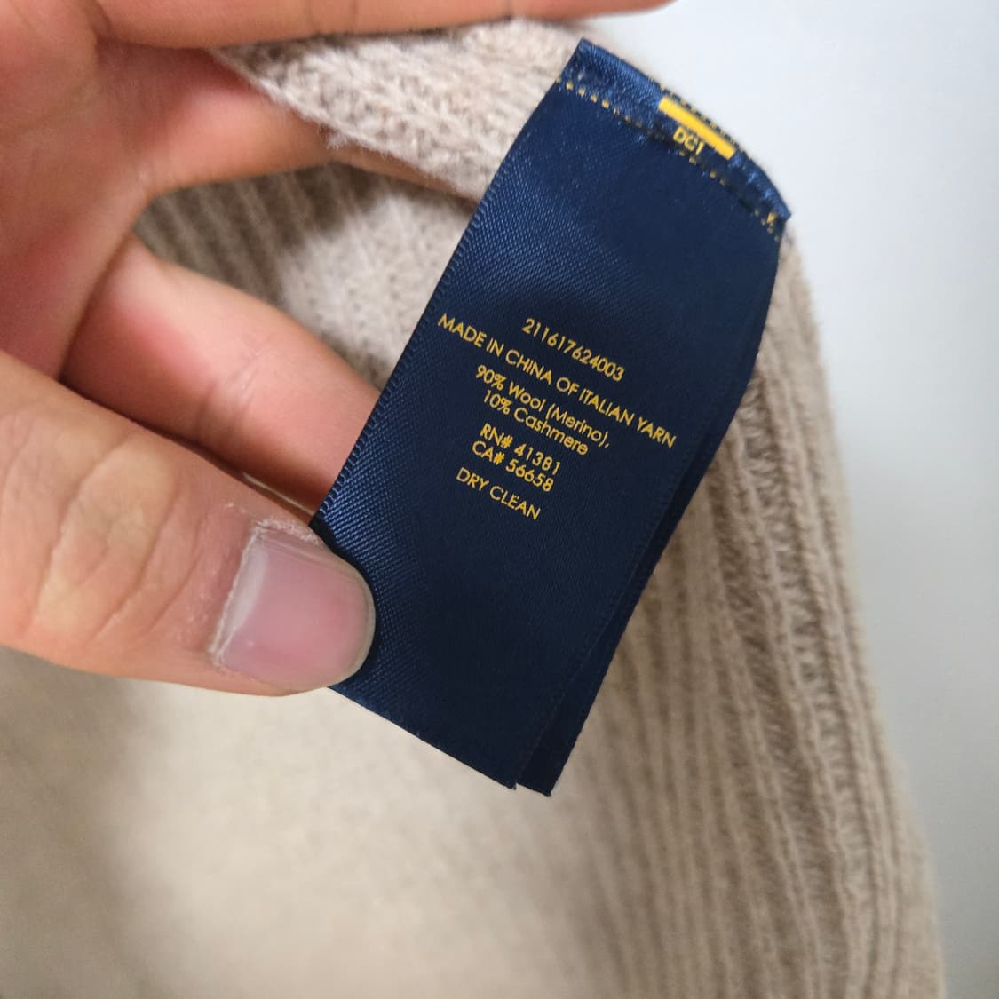 폴로랄프로렌 캐시미어 논 버튼 롱 가디건  /여성 가디건/ 여자 가디건  상품이미지3