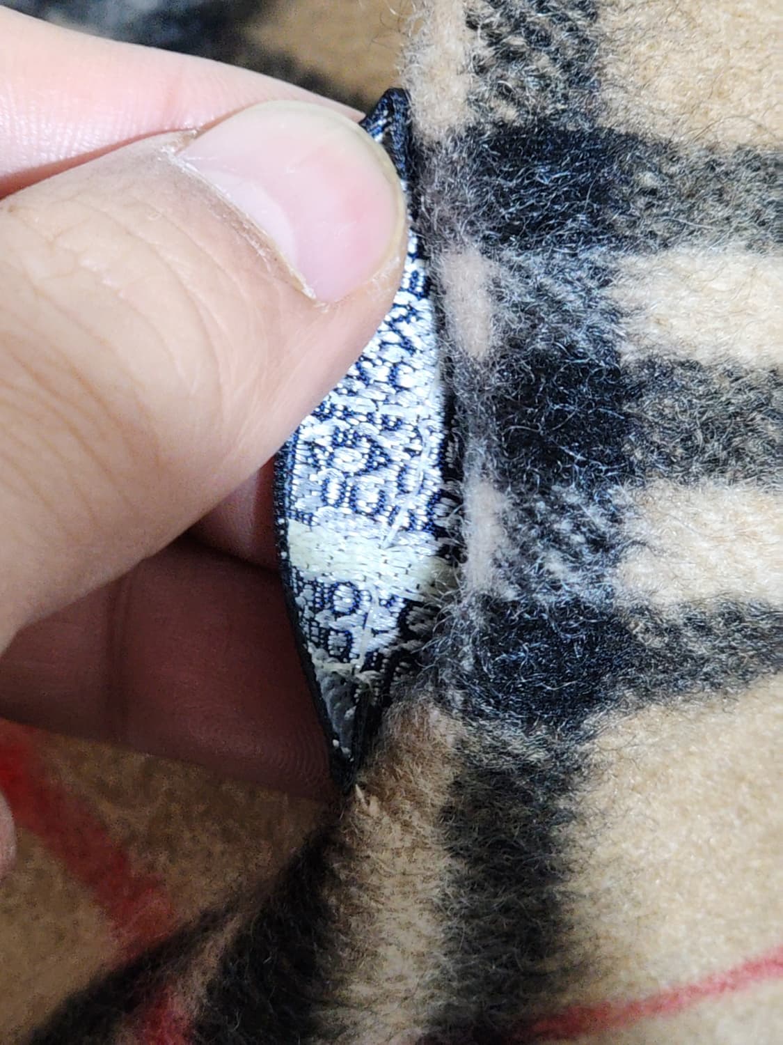 (정품) 버버리 캐시미어 머플러 노바체크 목도리 베이지  상품이미지6