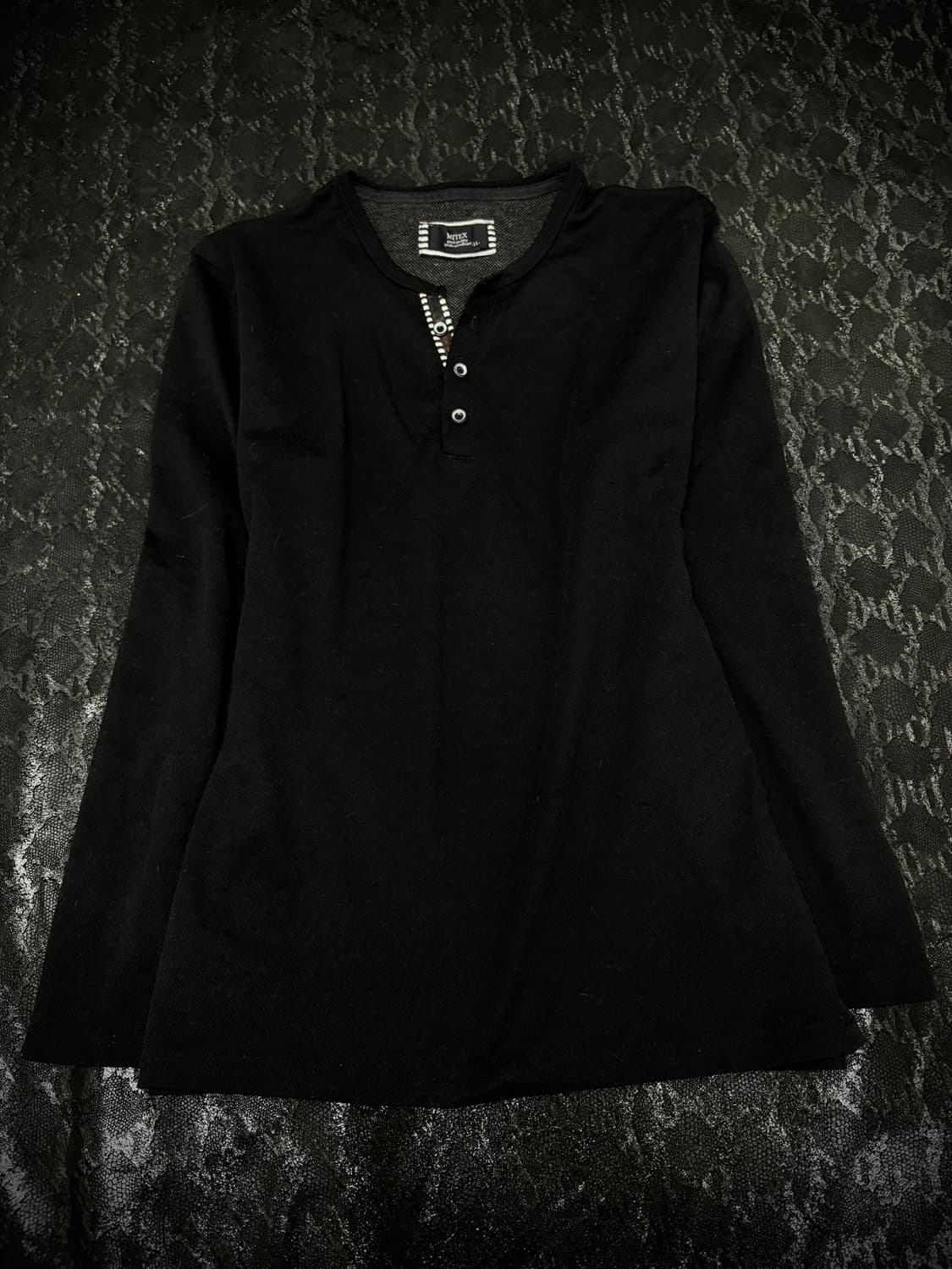 “Vintage” Minimal Mood Button Detail Bla 상품이미지4