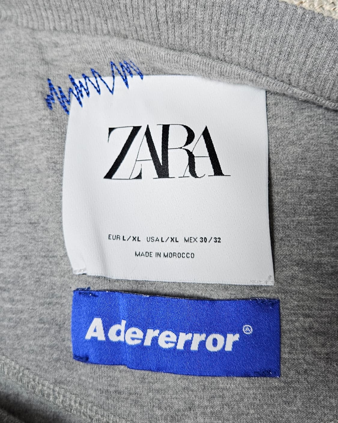 자라x아더에러 오버사이즈 스웻셔츠 그레이 상품이미지5
