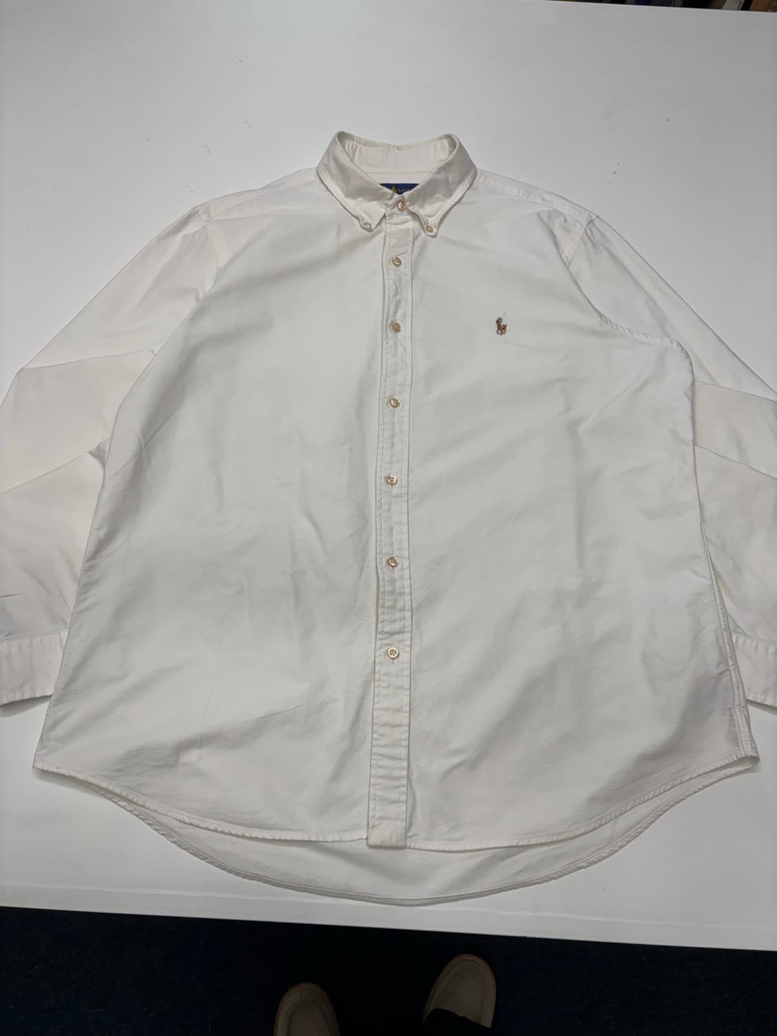 폴로 화이트 코튼 셔츠 상품이미지1
