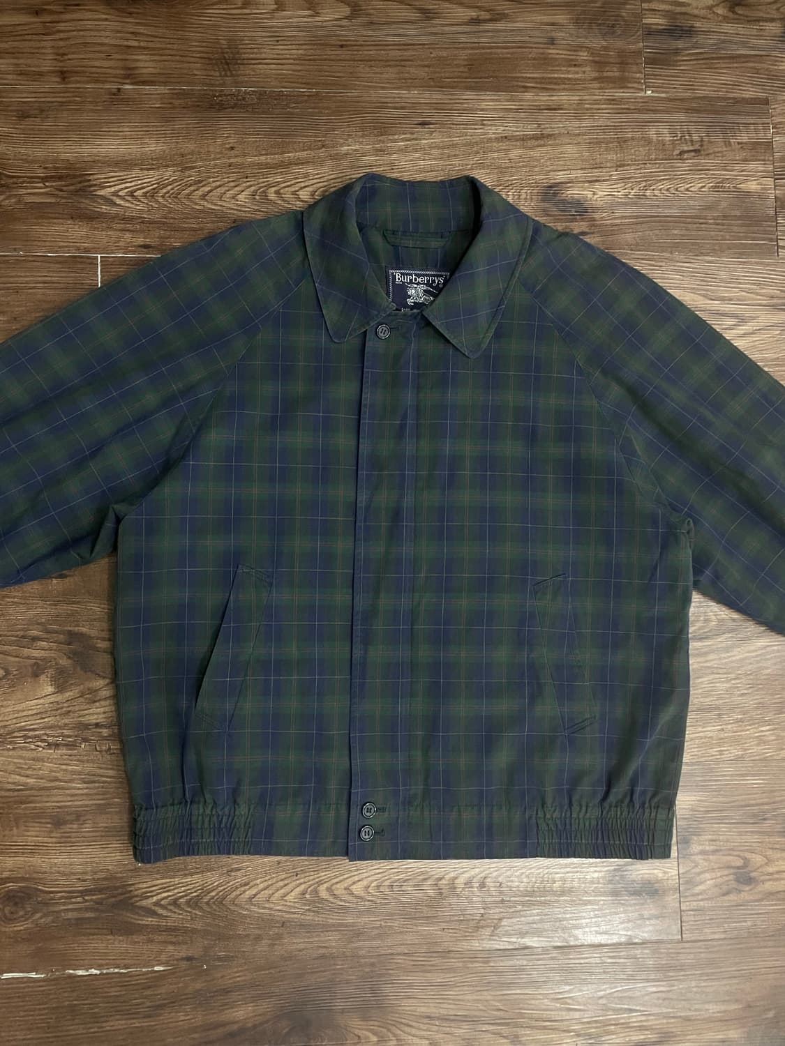 버버리 타탄 체크 블루종 헤링턴 자켓 48 상품이미지1