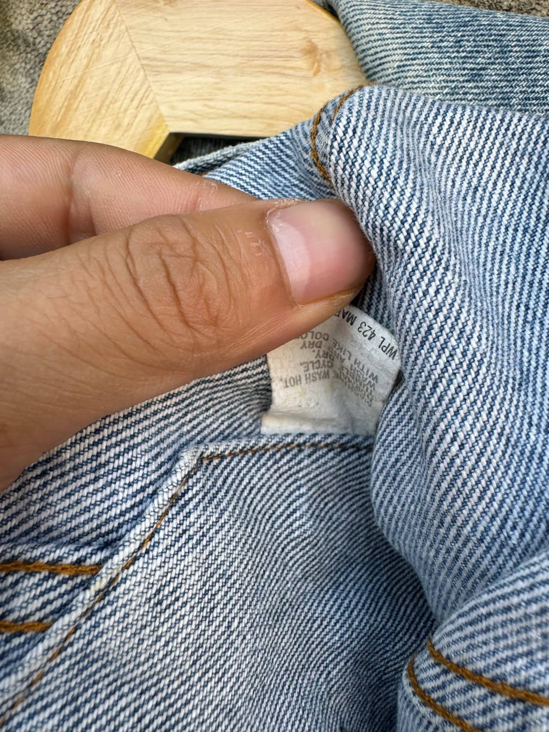 80s levis 리바이스 3rd usa made 데님 트러커 자켓 상품이미지7