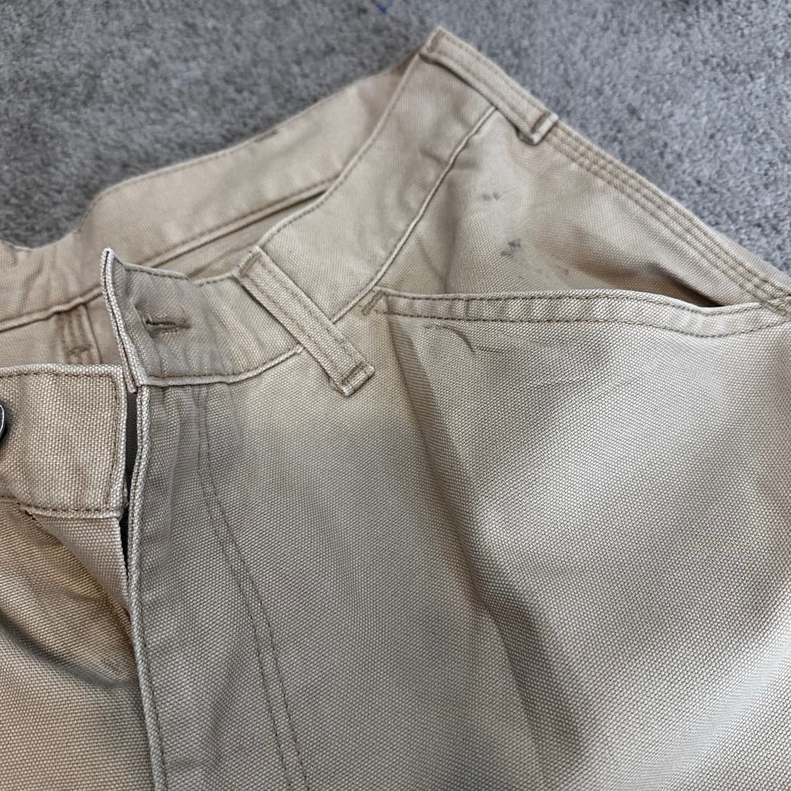 칼하트 베이지 코튼 워크 팬츠(32) 상품이미지5