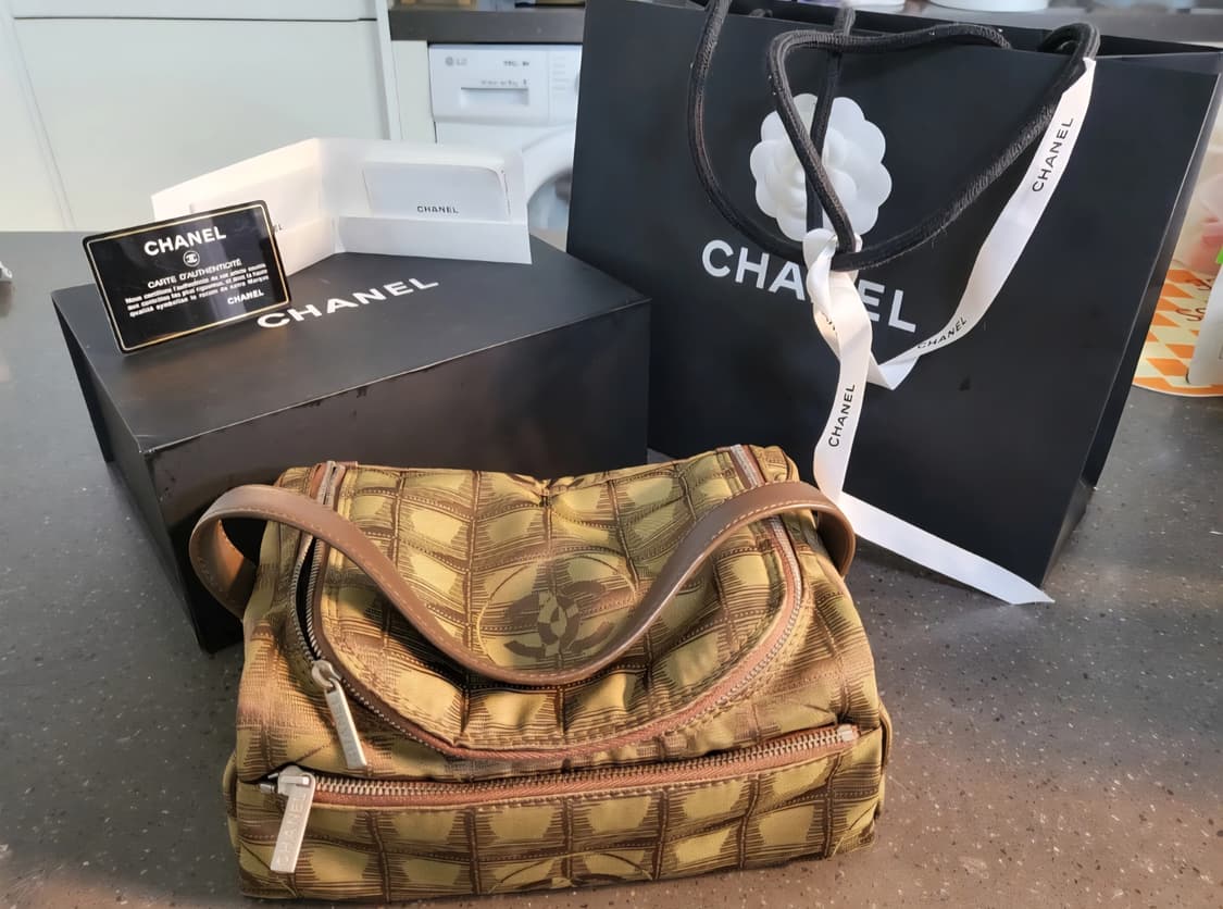 세일!정품 풀세트 샤넬 트래블 라인 토드겸 클러치 백 브라운 상품이미지1