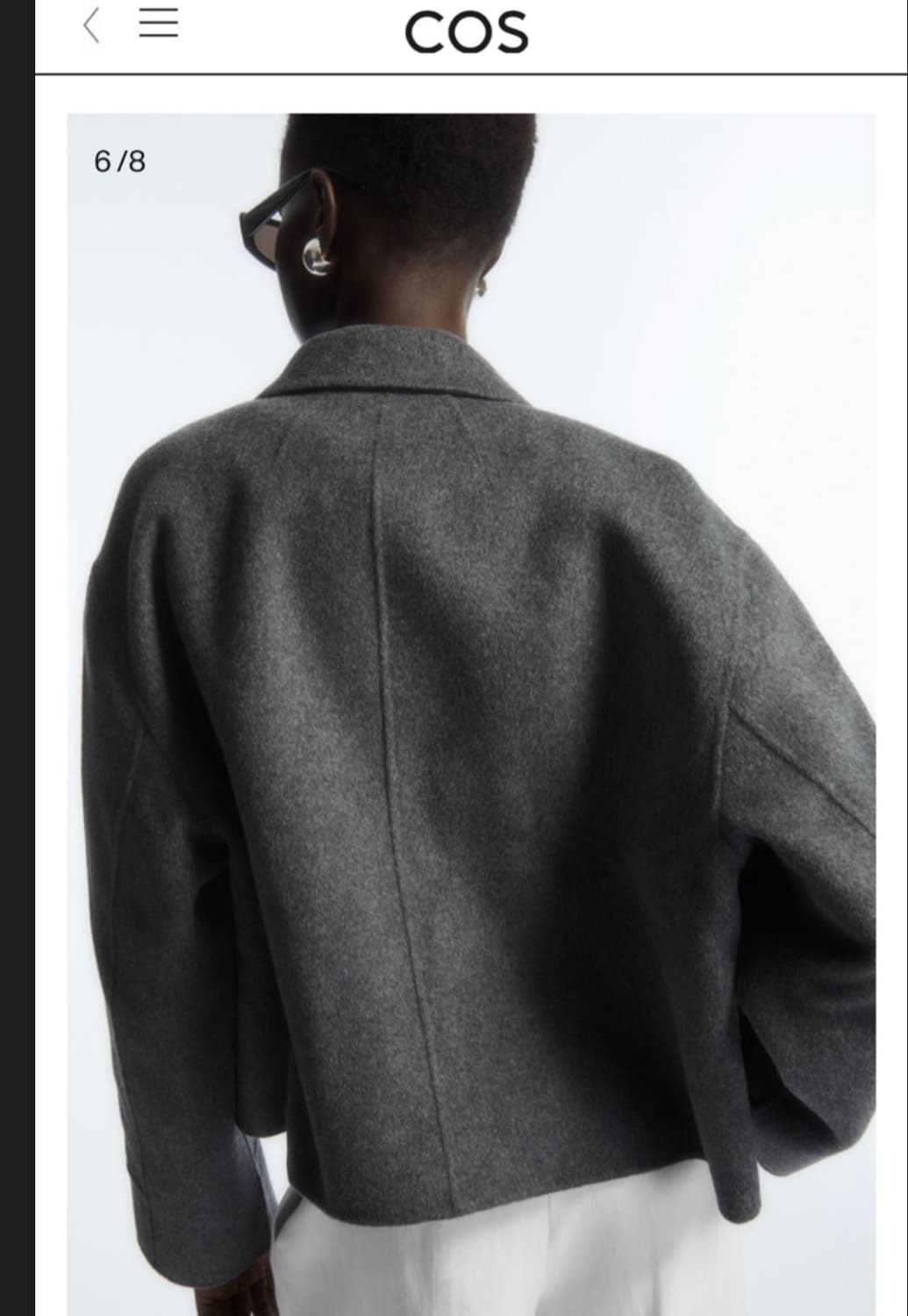 COS박시핏더블페이스울쟈켓그레이 상품이미지5