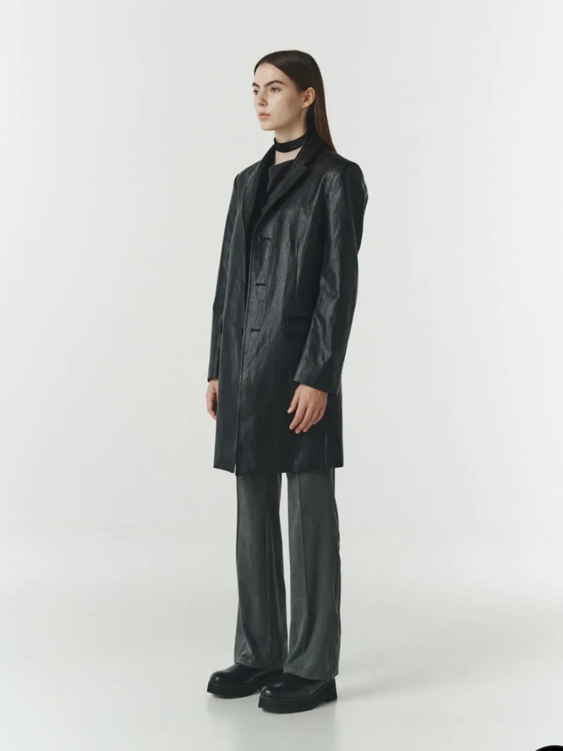 [REPOS] OVER LETHER LONG JACKET 상품이미지2