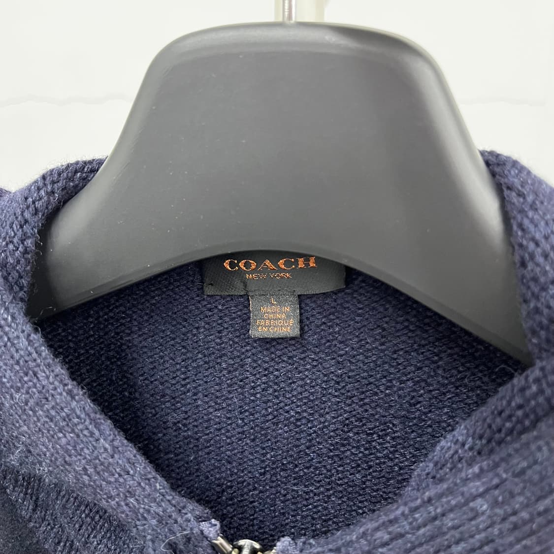 코치 엘보우 패치 후드 집업 울자켓 L 상품이미지3