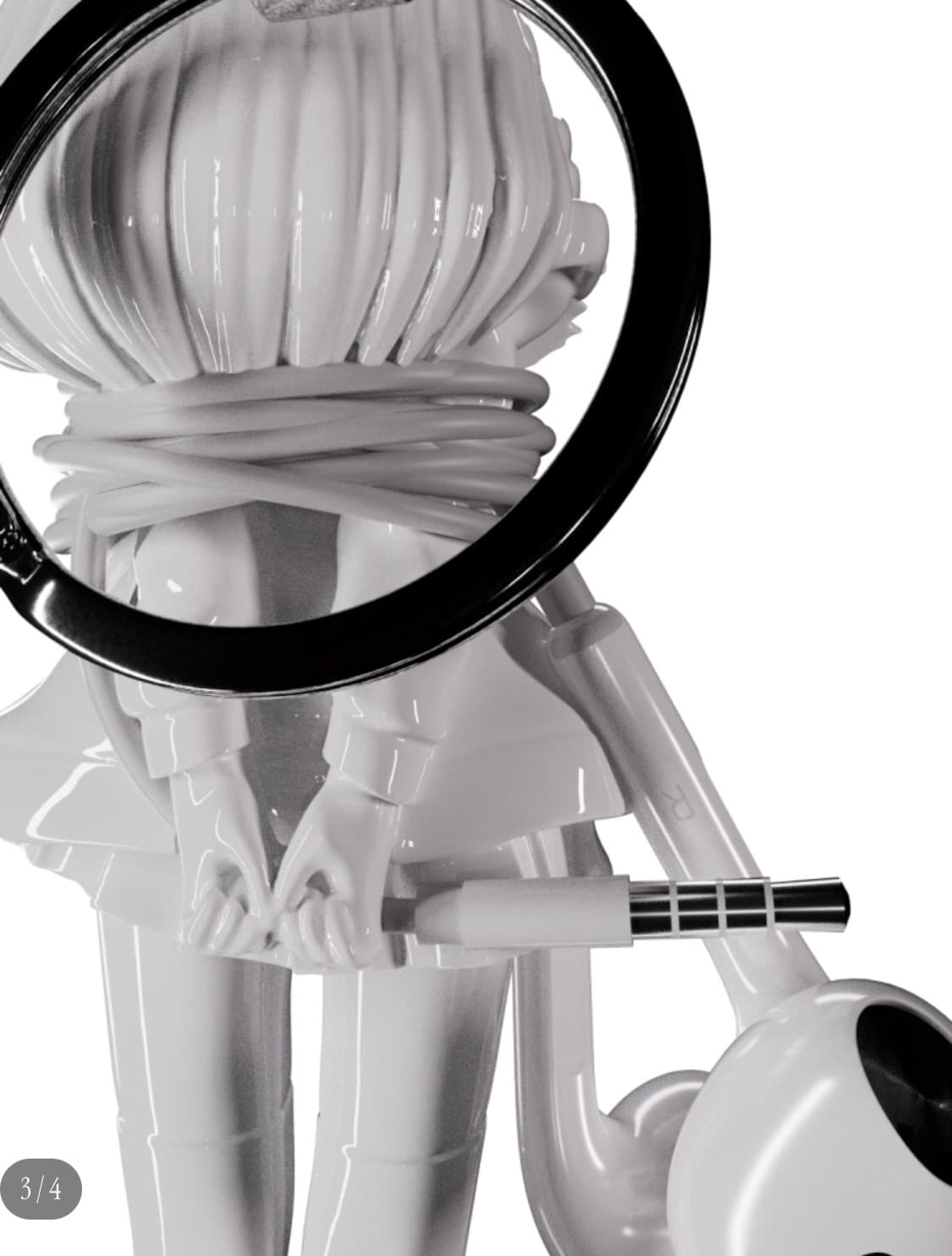 쿠로카미모텔 Ruby 클리어 레진 키링 상품이미지3