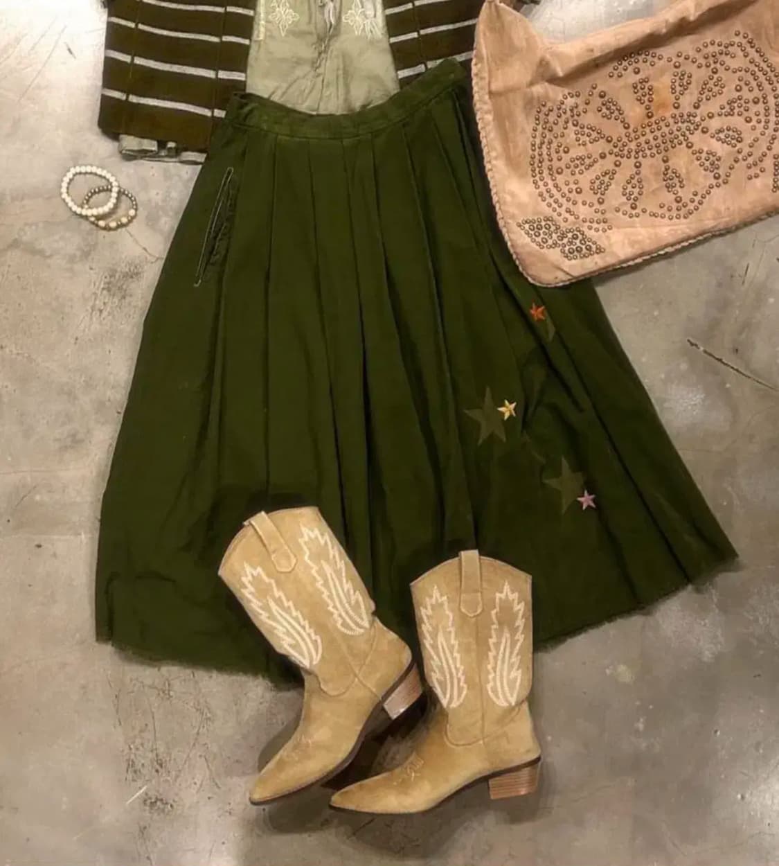 빈티지 별 스커트 상품이미지1
