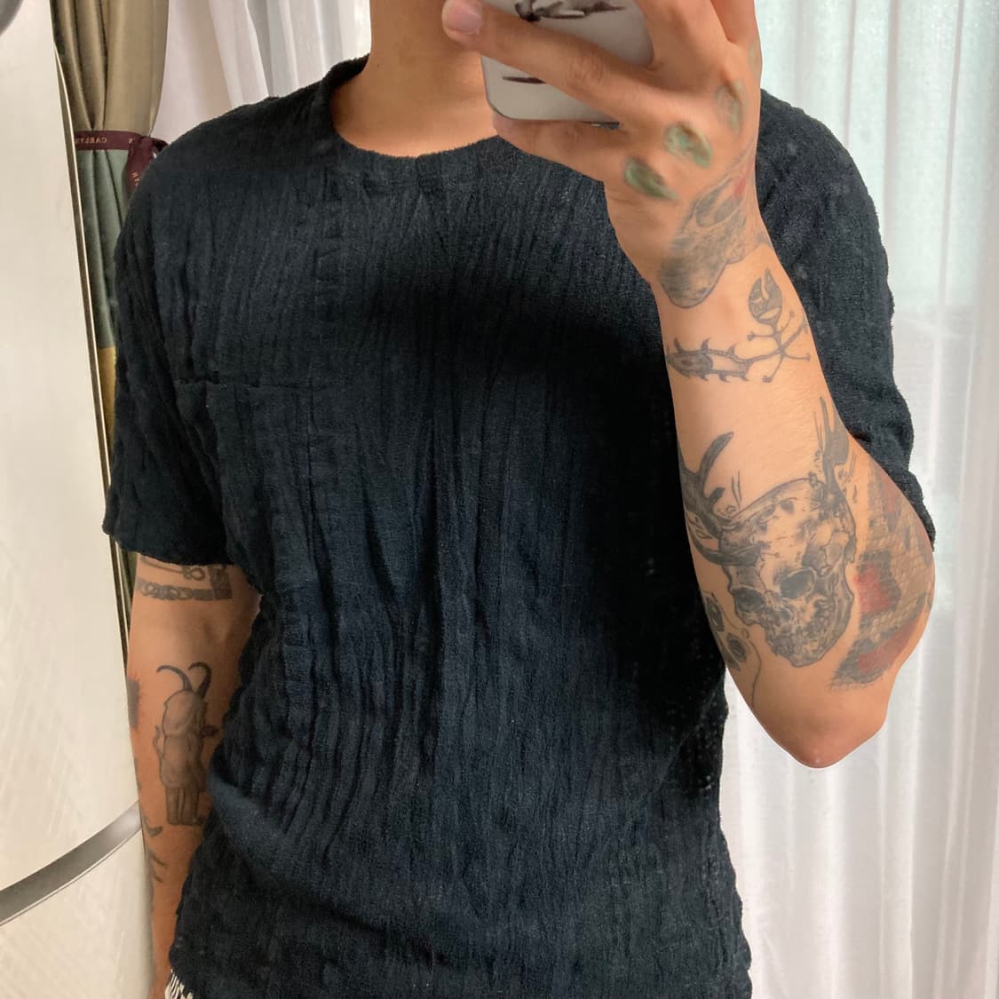 이세이미야케 MEN 주름가공 타올 반팔 티셔츠 상품이미지3